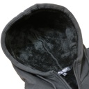 Charcoal XXXL Men's Sherpa Fleece-Lined Reflective Tech Full Zip Hoodie (S to 3XL)